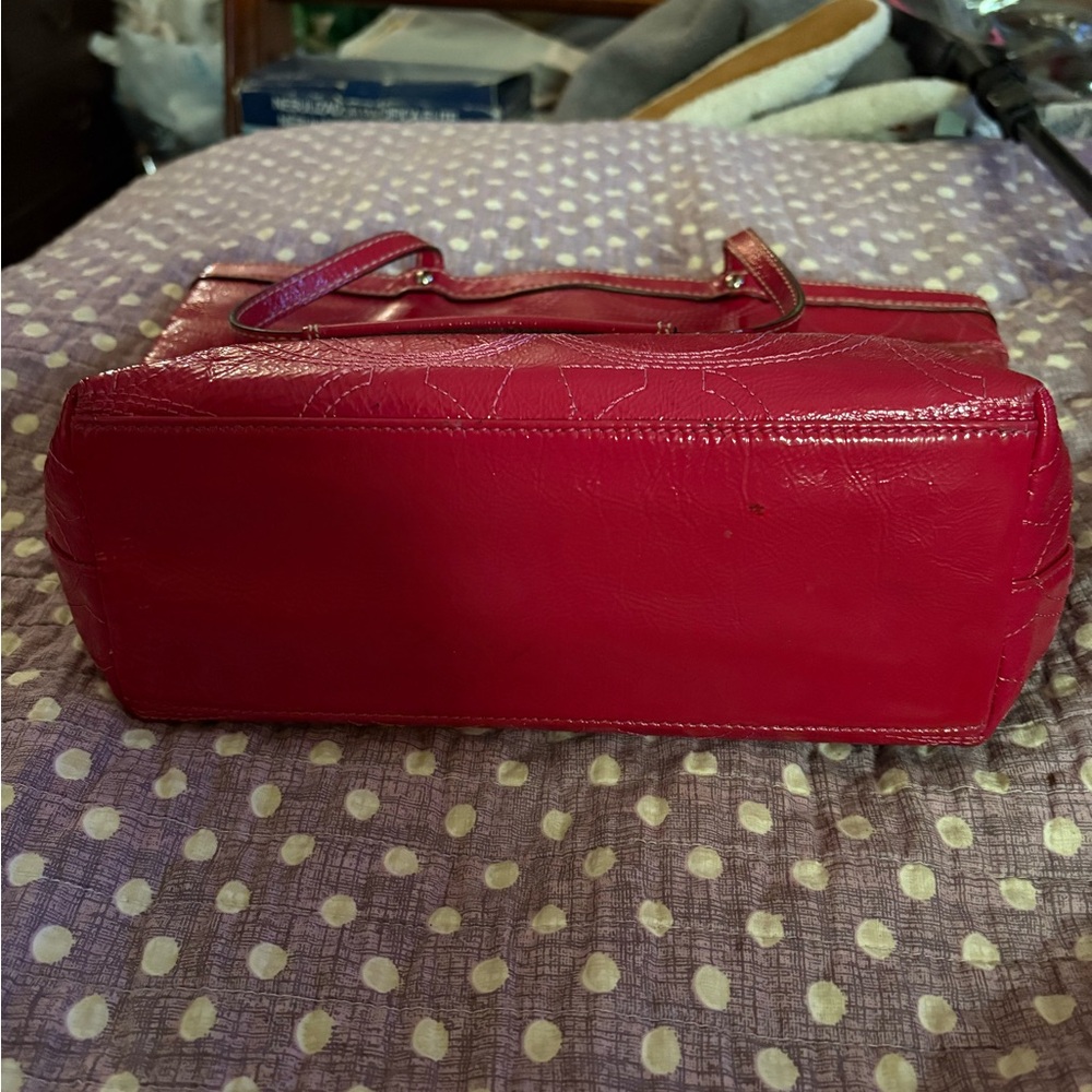 Elegant Red Leather Handbag